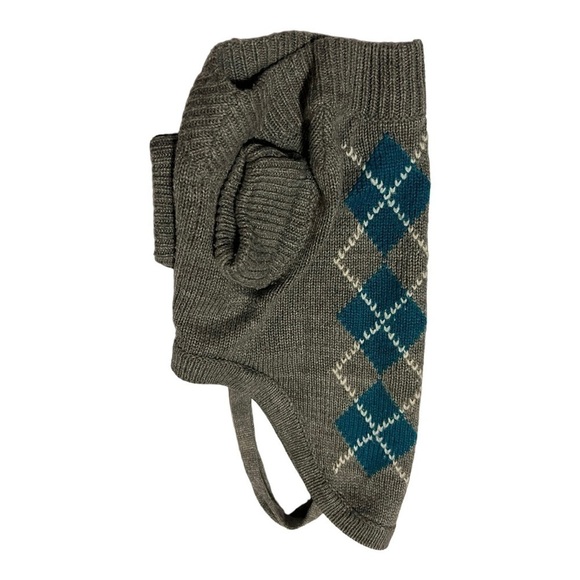 DOG sweater with argyle print leg loops Small - Picture 3 of 10